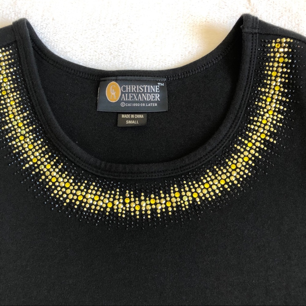 NWOT Christine Alexander embellished sleeveles top - Picture 2 of 5